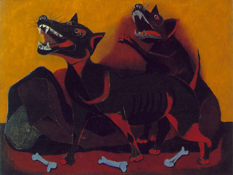 Figure 15. Animaux, 1941, Rufino Tamayo. Huile sur canevas, 75 x 100 cm env. Museum of Modern Art, New York, fond inter américain. 